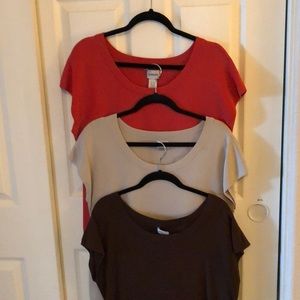 Chicos cap sleeve sweaters